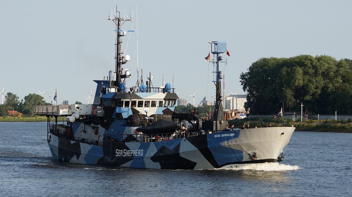 sea shepherd's ship, the bob barker, arrives in italy for